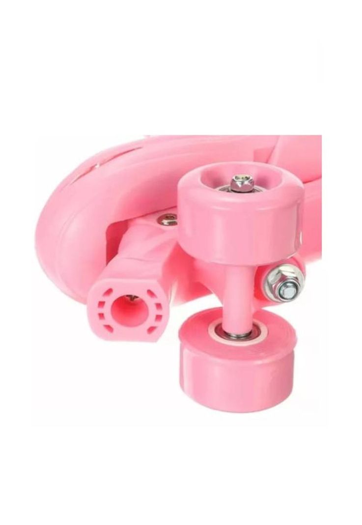 Patines rollers niña más protectores y casco talla M 30-33, rosado-1