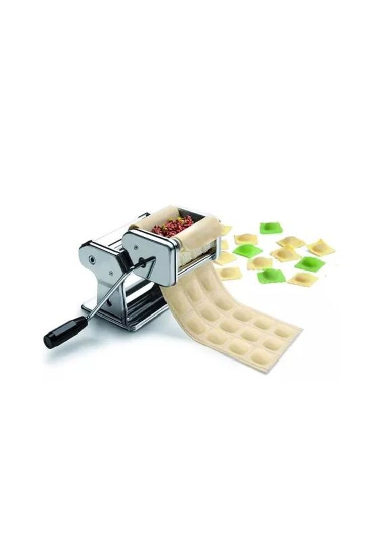 Máquina para hacer ravioles pasta casera manual color gris-3