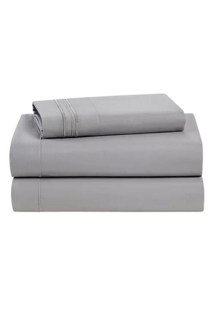 Sábana 1800 Ultra Suave + Funda Bordada - 1.5 Plazas Color Gris-0