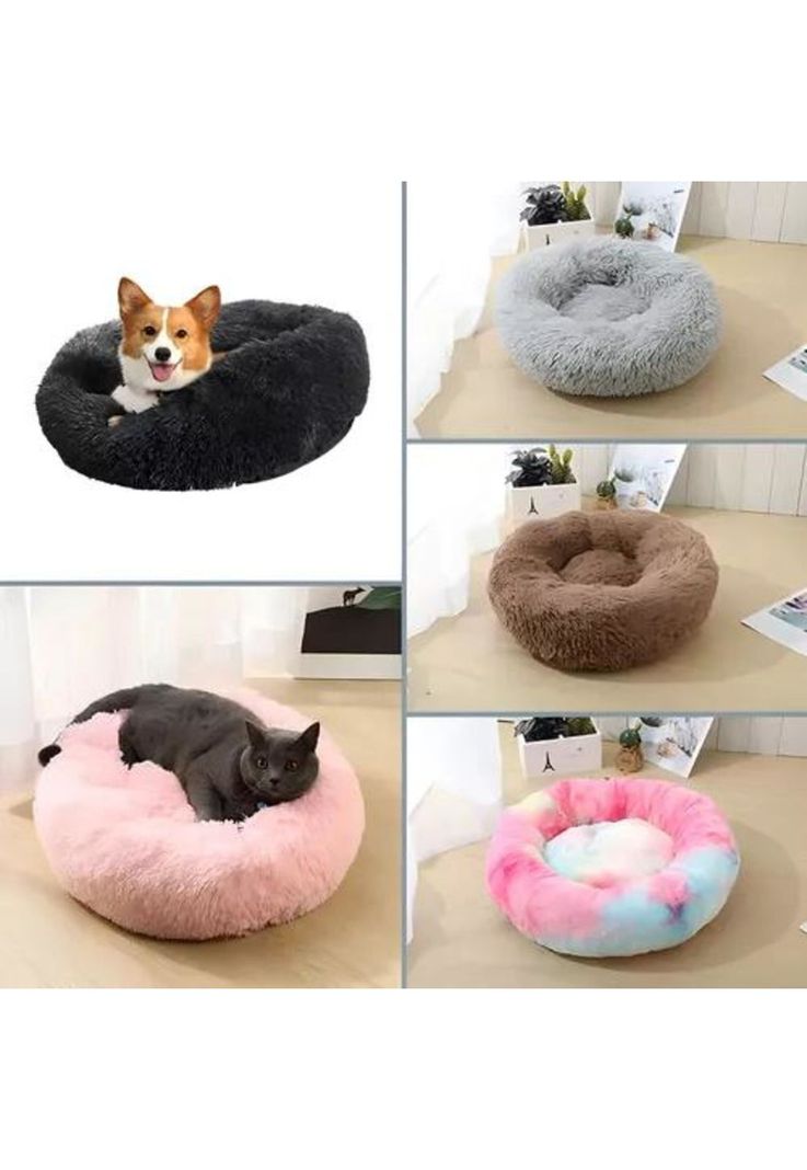 Cama tipo dona antiestrés para perros y gatos 40 cm-4