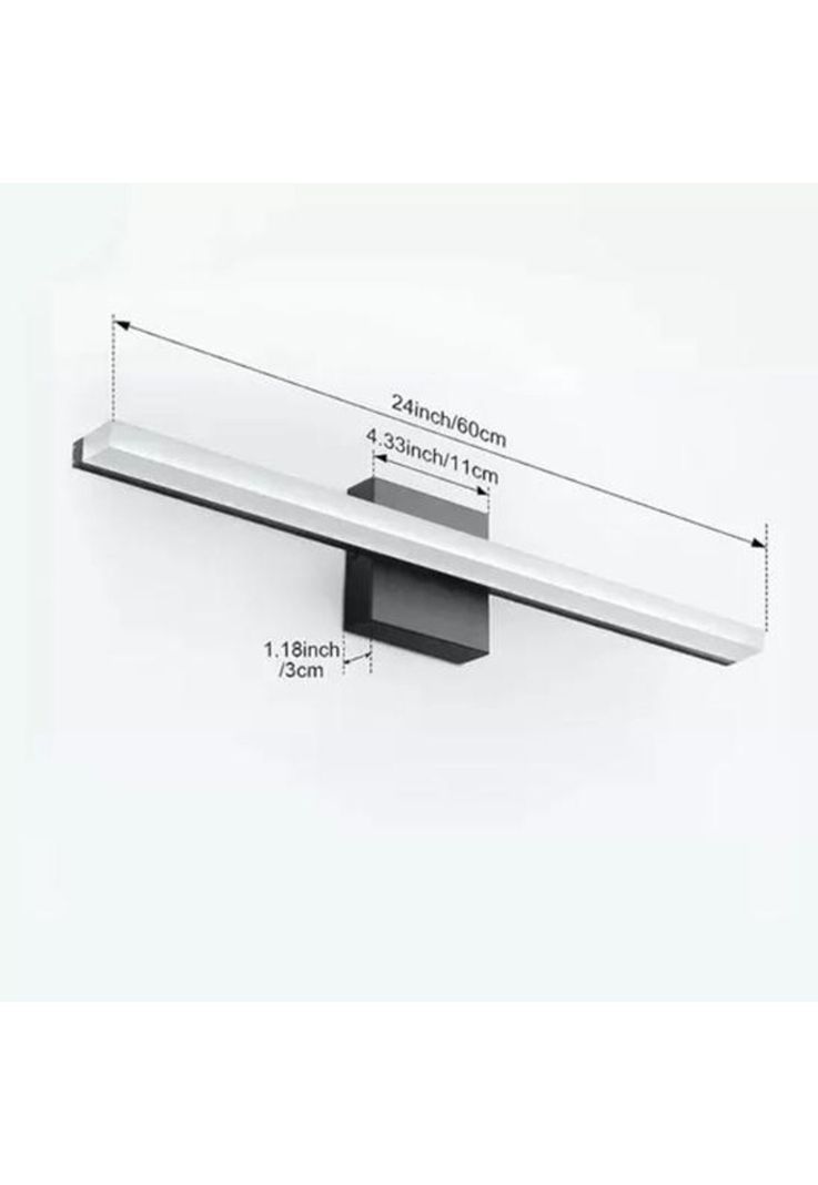 Arbotante Lámpara Pared Espejo Baño 60cm 12W LED Moderno-1