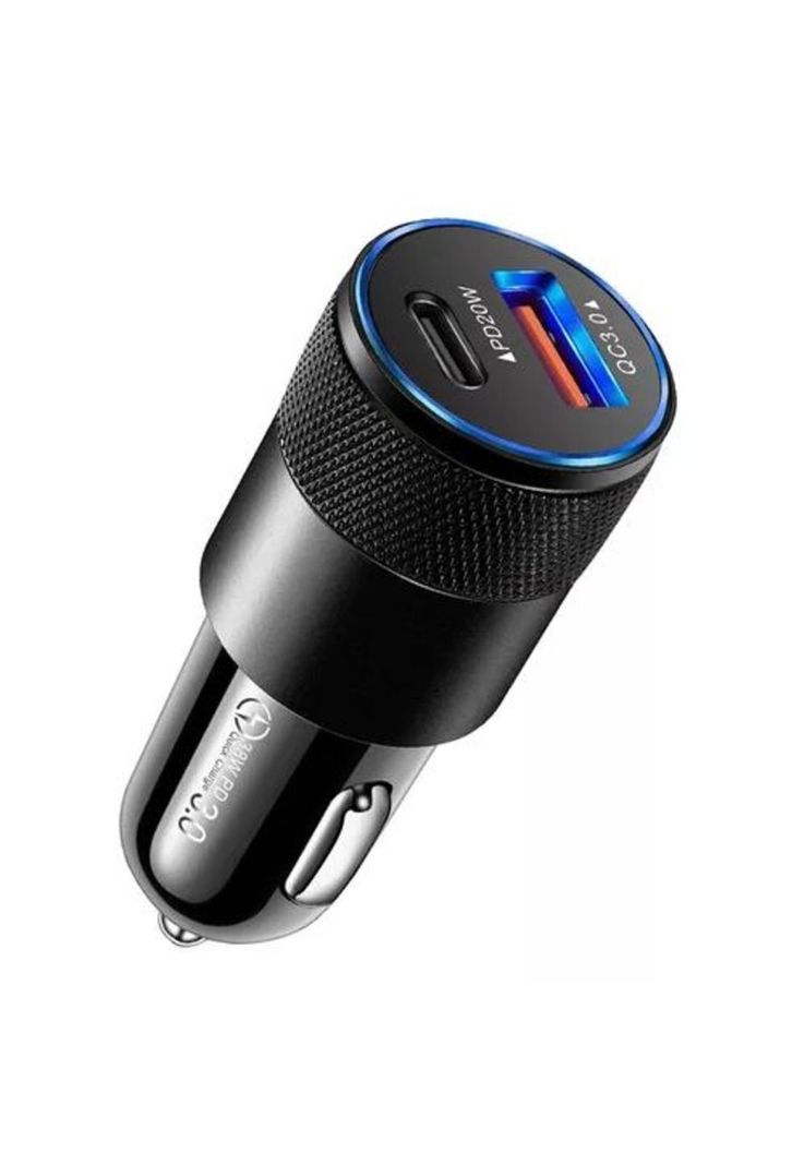 Cargador universal auto camión USB-C carga rápida 3.0 PD 38W-0