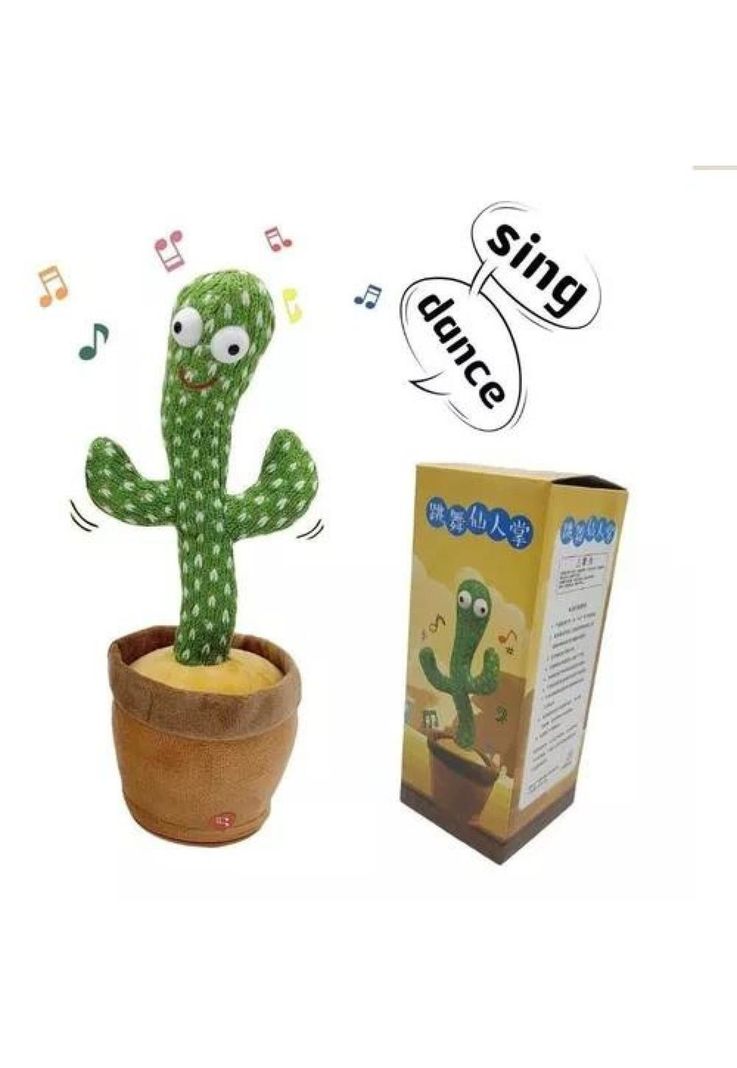 Cactus Bailarin Imita Voz, Musical, Bailarin Juguete Felpa-1