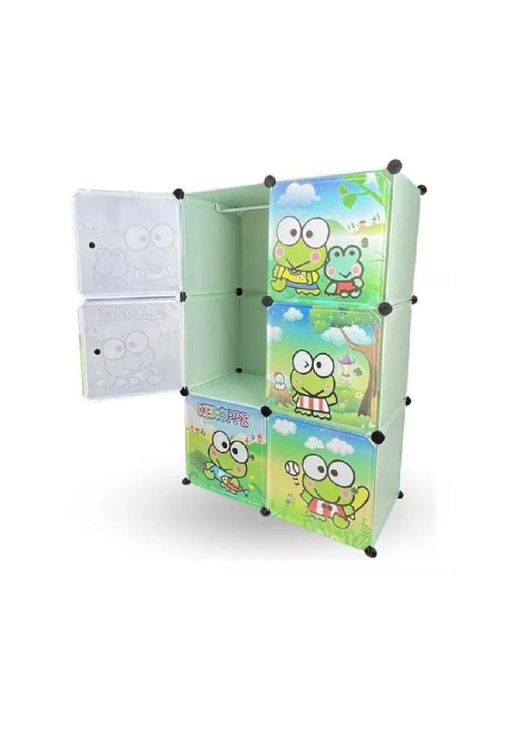Organizador infantil modular para closet verde-0