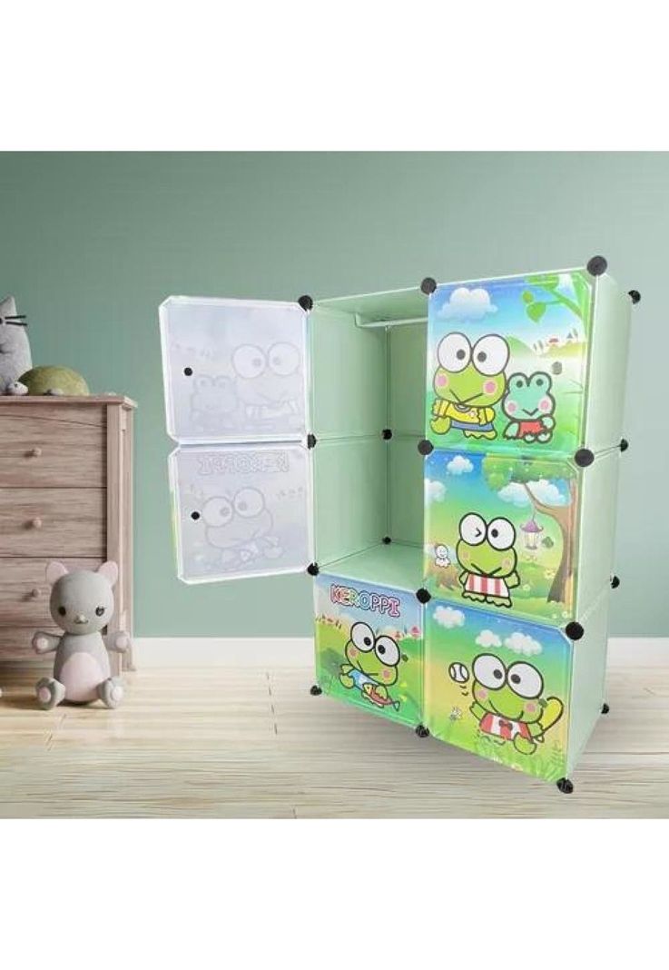 Organizador infantil modular para closet verde-4
