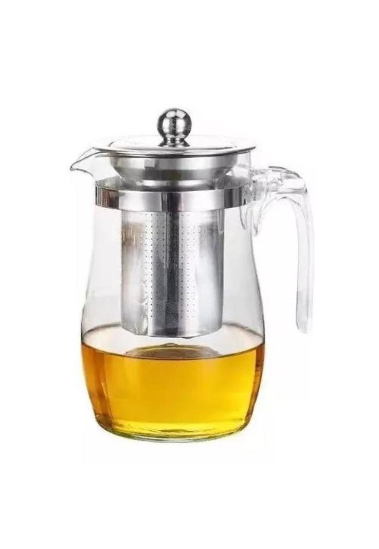 Tetera de 17 cm - Vidrio y Acero, 750 ml-0