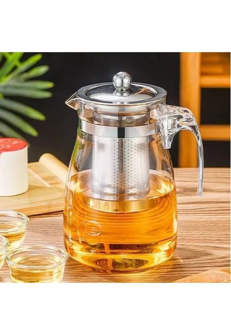 Tetera de 17 cm - Vidrio y Acero, 750 ml-2