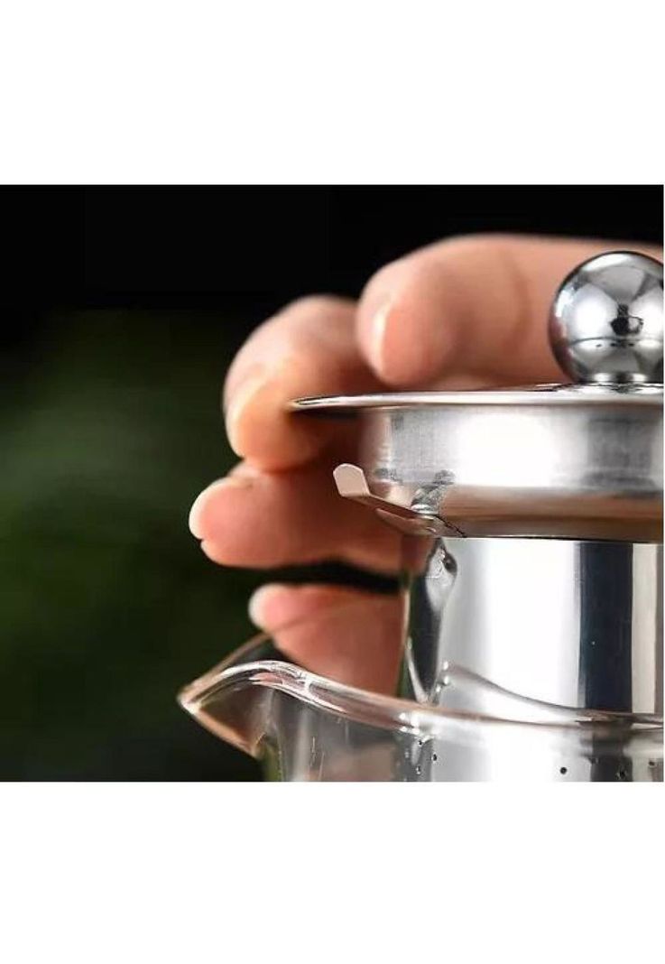 Tetera de 17 cm - Vidrio y Acero, 750 ml-5