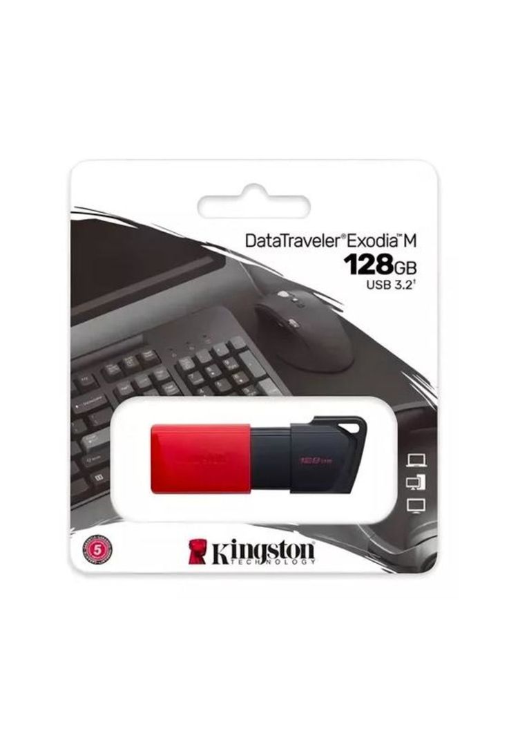 Pendrive Kingston USB 3.2 Exodia M, 128GB, rojo-4