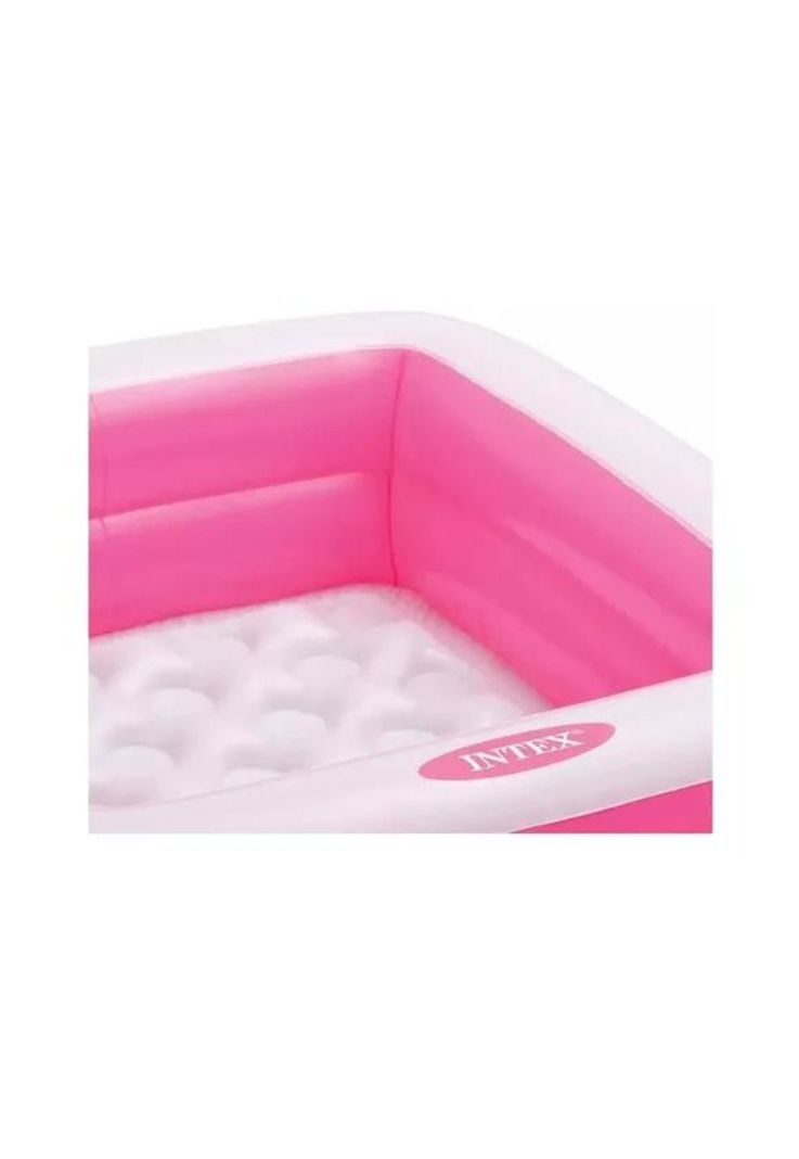 Piscina inflable cuadrada rosada-1