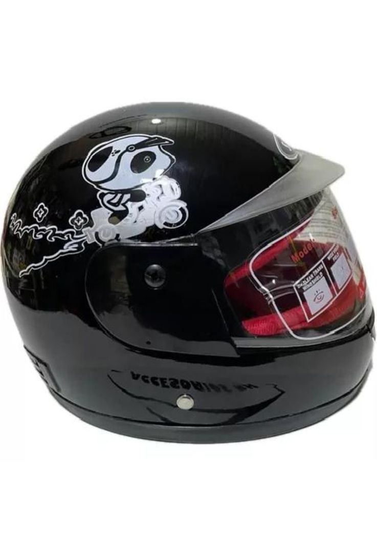 Casco de Moto para Niños y Niñas - 3 a 12 Años Color Negro-0