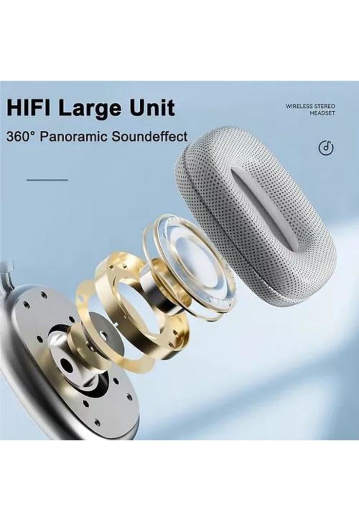 Auriculares gamer inalámbricos P9 Plus plateado-3