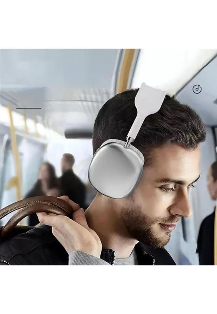 Auriculares gamer inalámbricos P9 Plus plateado-4