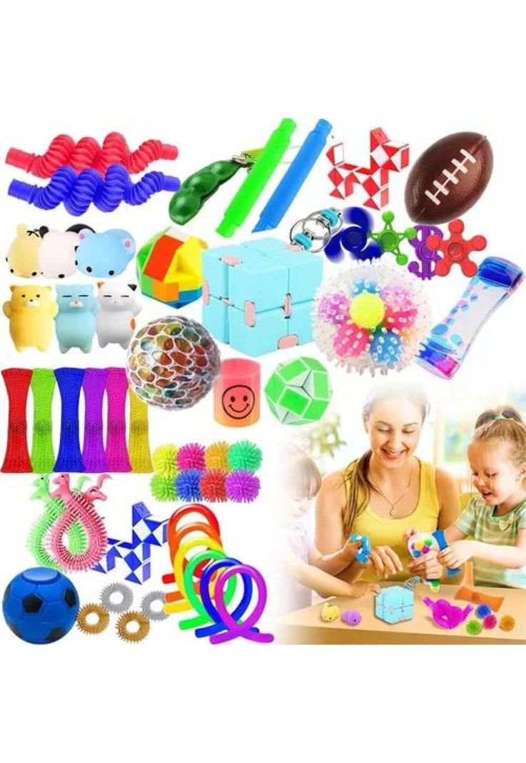 Set de 55 Fidget Toy - Juguete Sensorial Anti Estrés para Niños-0