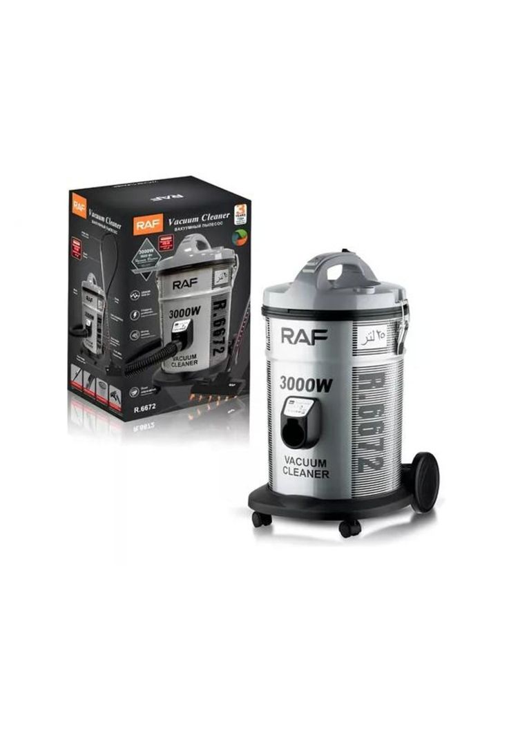 Aspiradora ciclónica vacuum cleaner 3000w R-6672, color gris oscuro-3