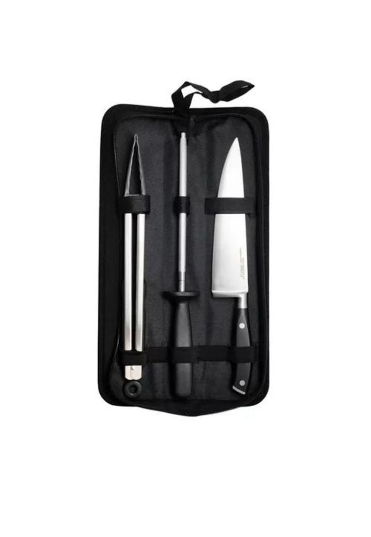 Set Parrillero 3 Piezas Wayu (cuchillo + Pinzas + Afilador)-1