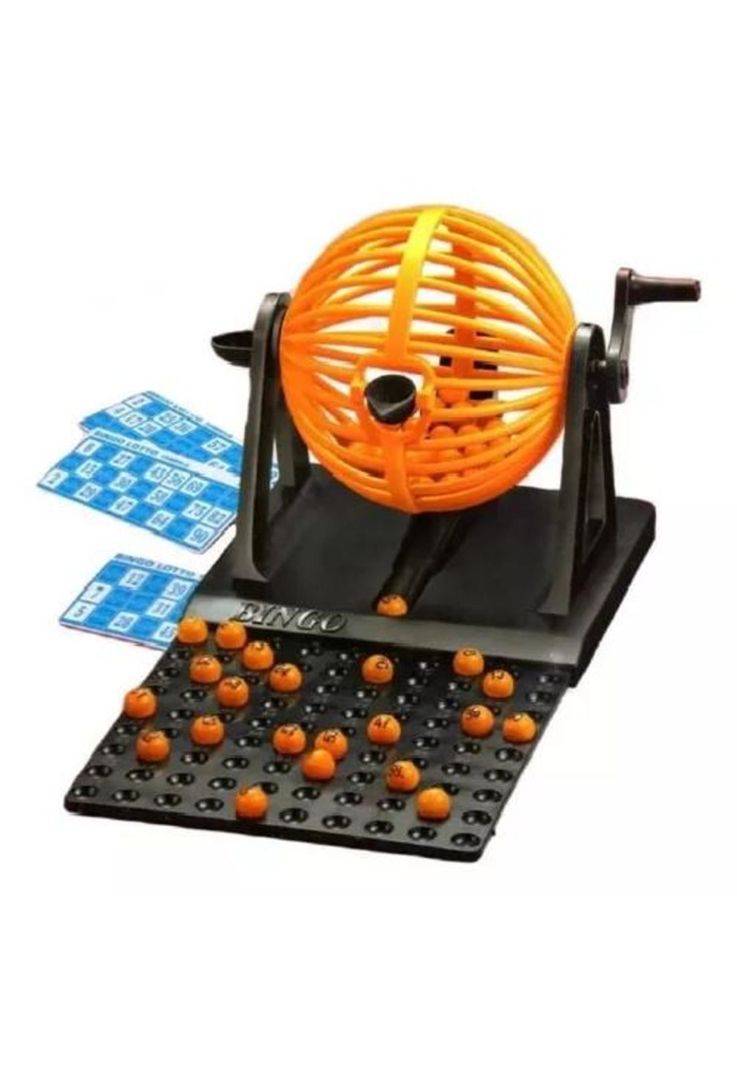 Bingo completo incluye tómbola, fichas y pelotas premium-0