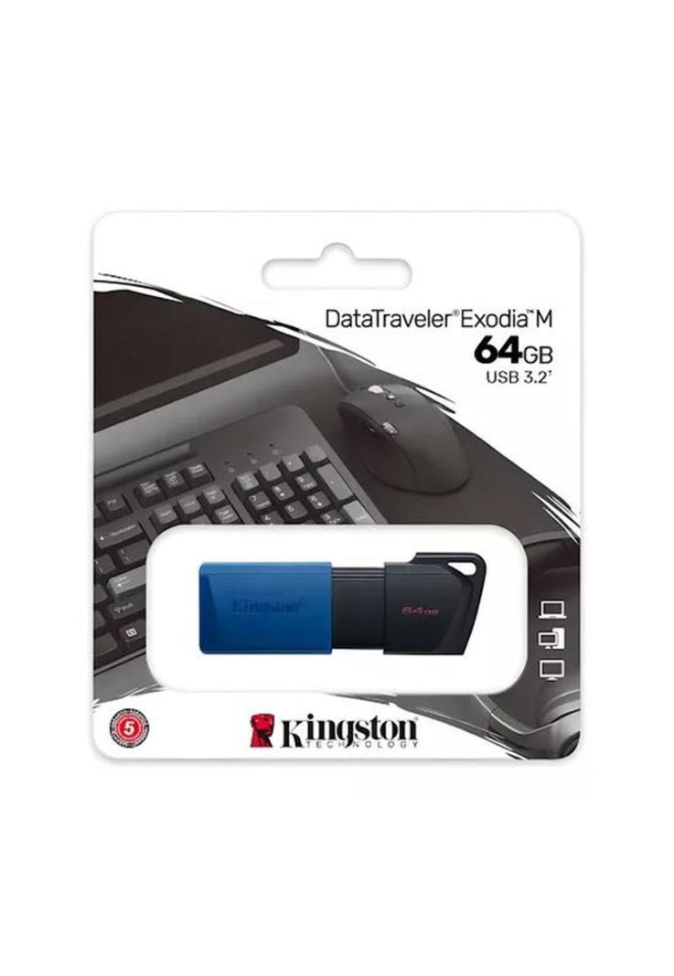 Pendrive Kingston USB 3.2 Exodia M DTXM, 64GB, azul-1