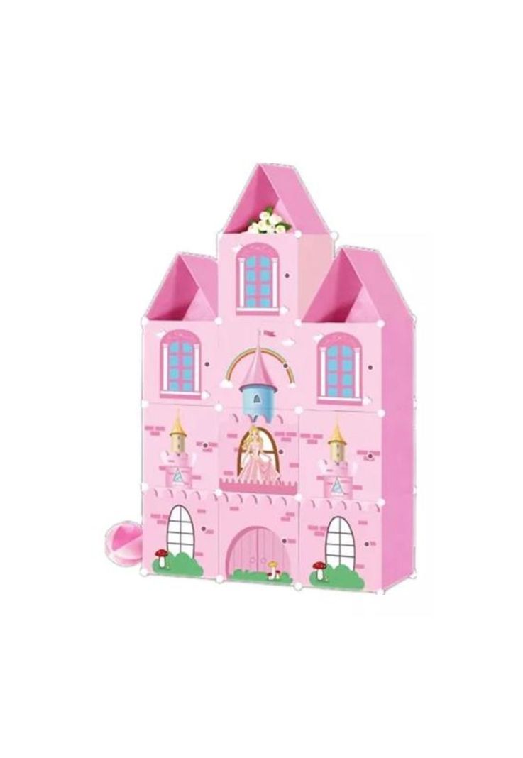 Ropero y cubo de almacenamiento para niños y niñas, multicolor-0