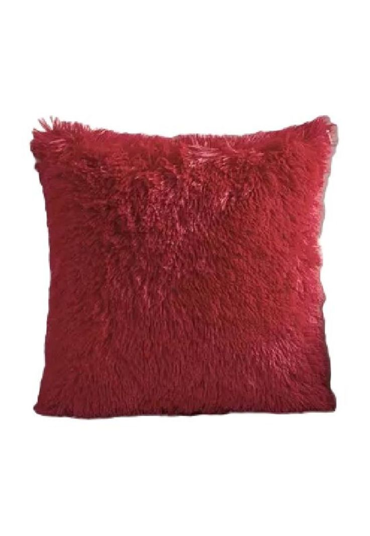 Pack 2 funda peluda decorativa color vino-0