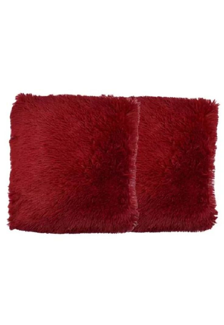 Pack 2 funda peluda decorativa color vino-1
