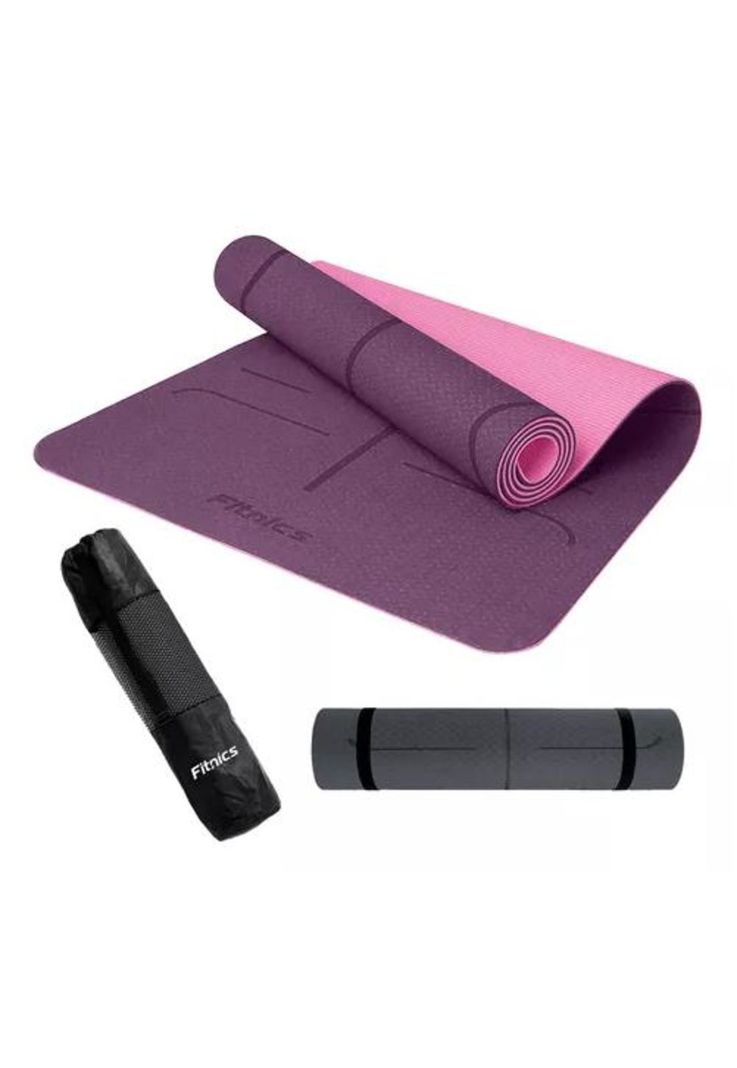 Mat de Yoga - Colchoneta Eco 6mm Doble Color, con Guías + Bolso + Correa-0