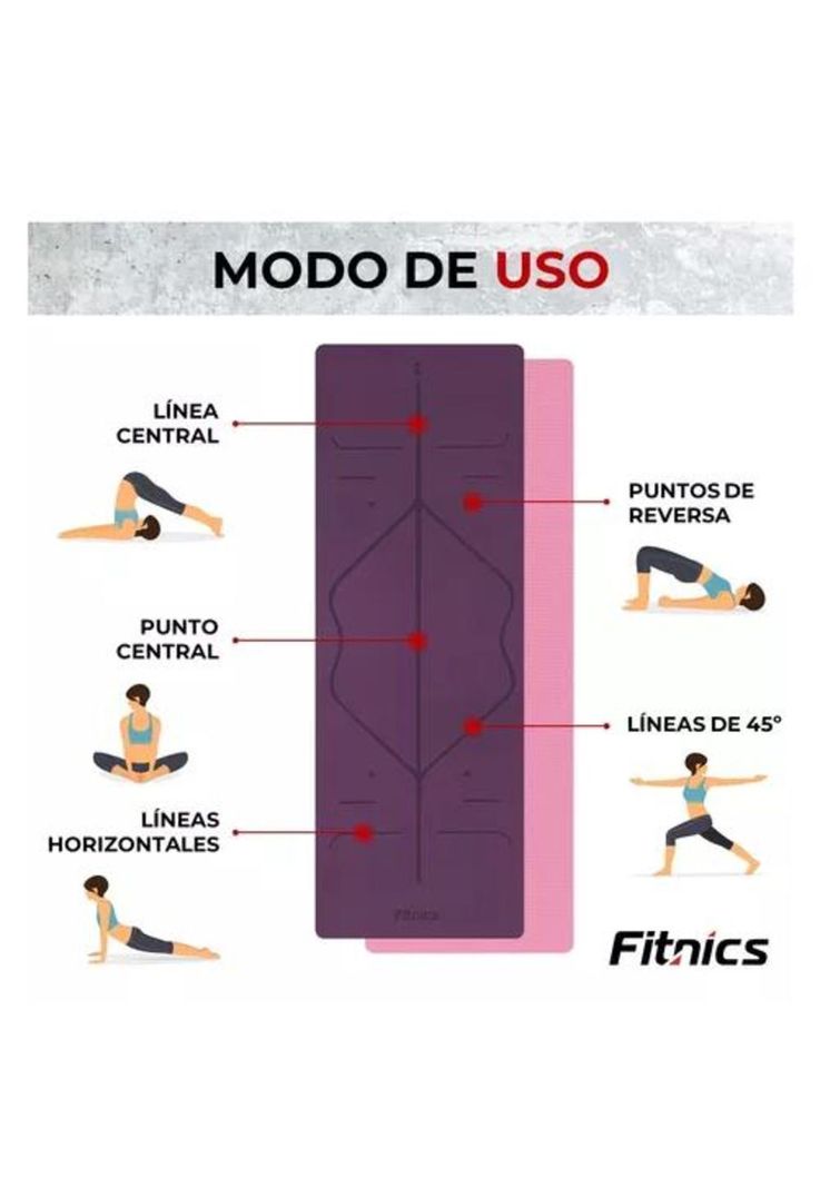 Mat de Yoga - Colchoneta Eco 6mm Doble Color, con Guías + Bolso + Correa-4