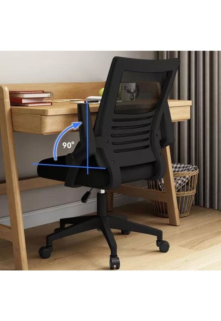 Silla de escritorio Emilia ergonómica acolchada color negro-6