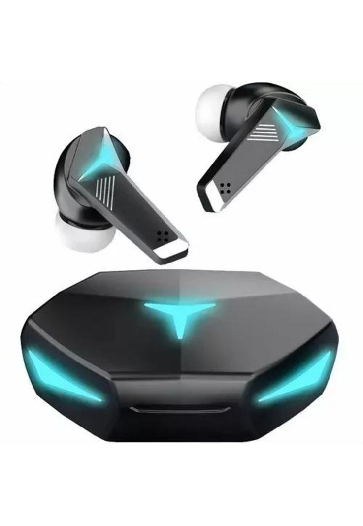 Auriculares in-ear gamer inalámbricos P30 negro con luz LED-2