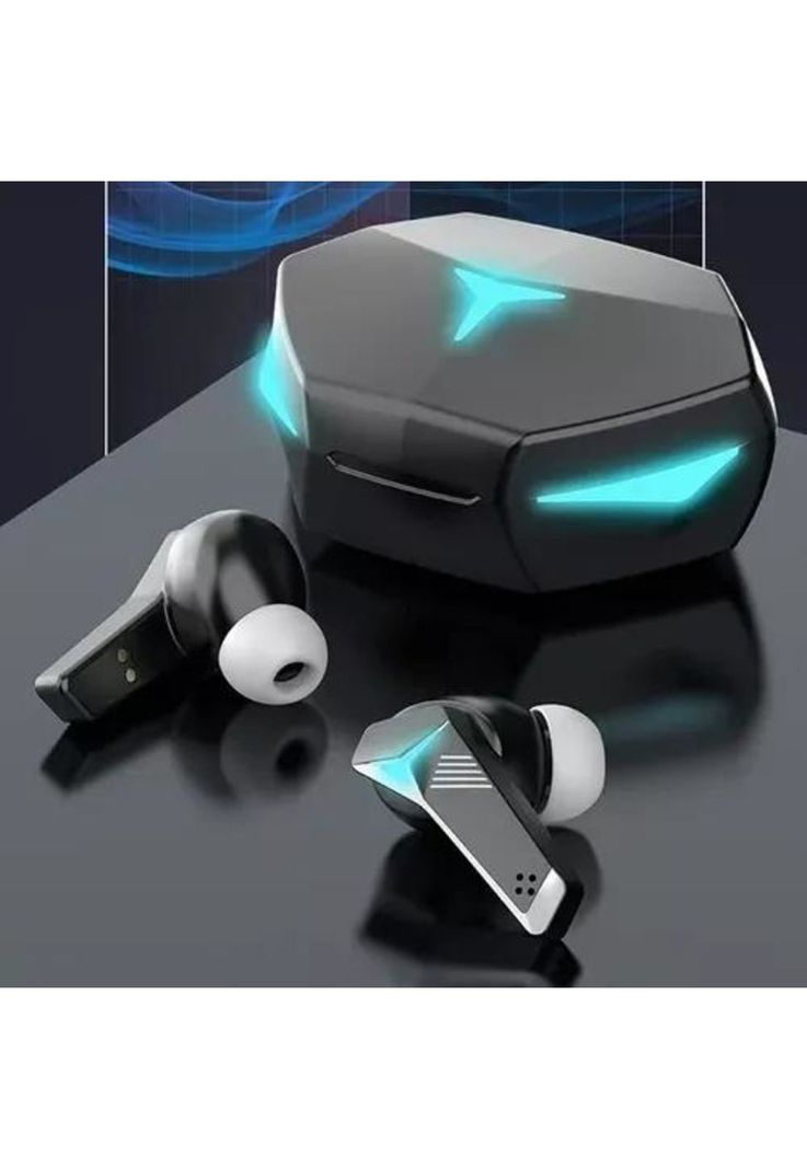 Auriculares in-ear gamer inalámbricos P30 negro con luz LED-3