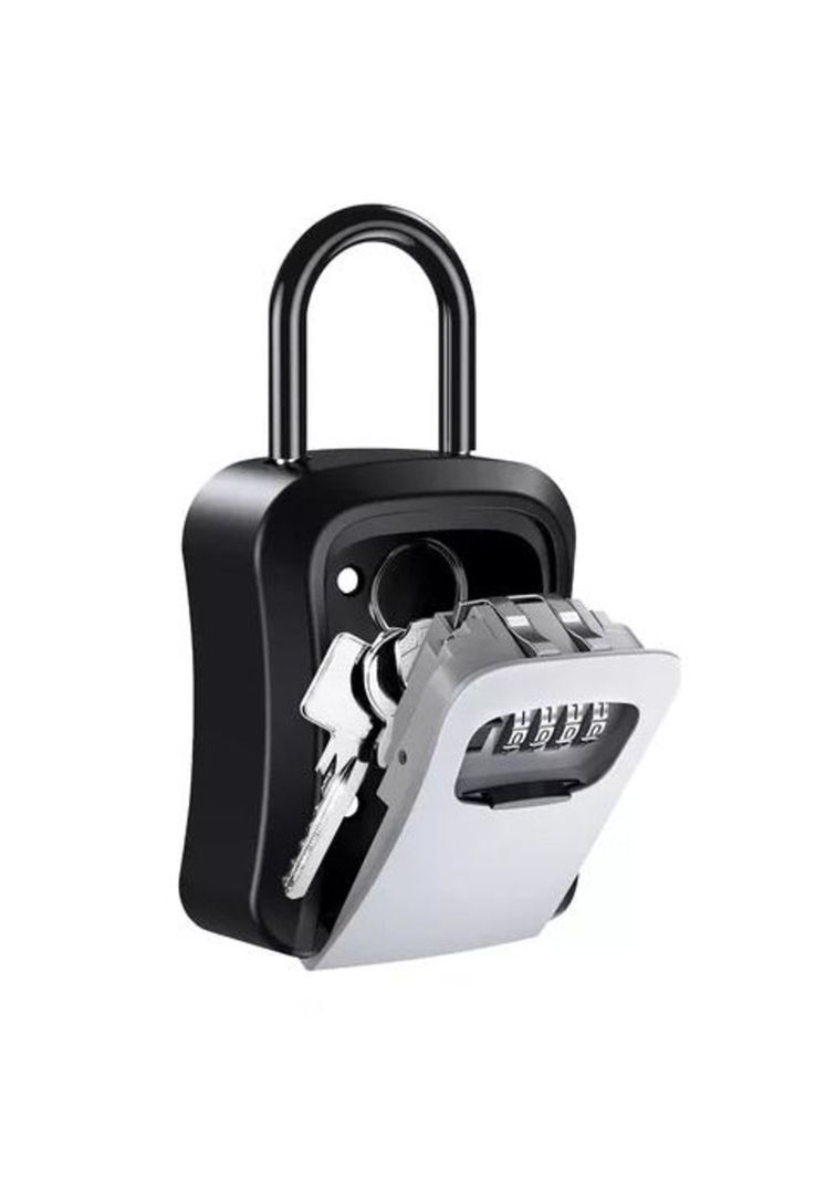 Caja seguridad porta llave candado clave color gris-0