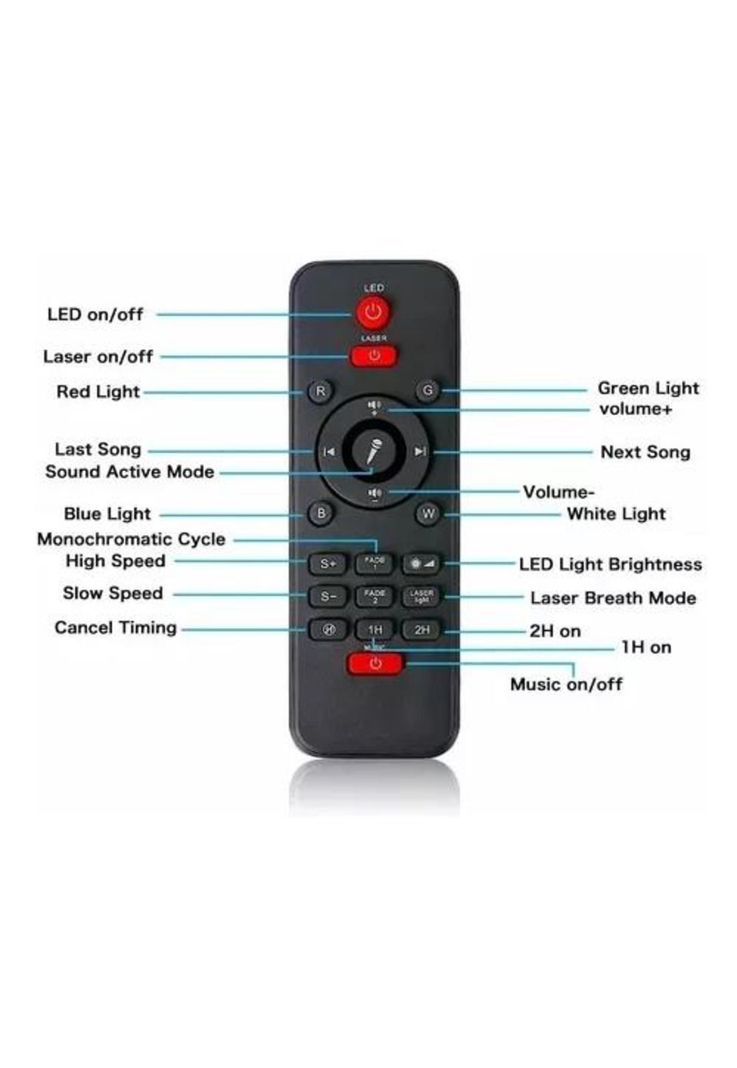 Proyector de galaxia, estrellas LED y sonido Bluetooth-3