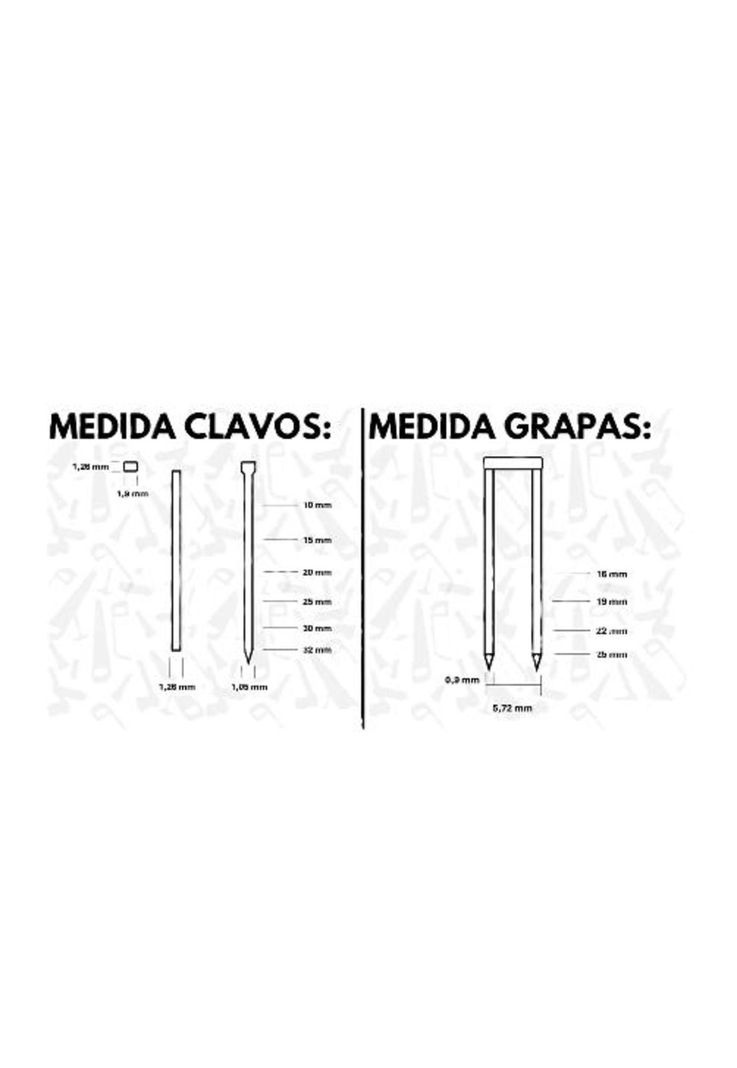 Pistola de clavos y grapas inalámbrica con 2 baterías Lernen, color negro-5