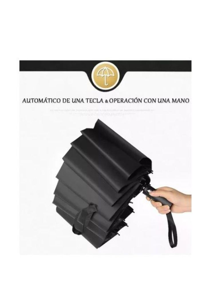 Paraguas sombrilla automático uv plegable luz led negro-3