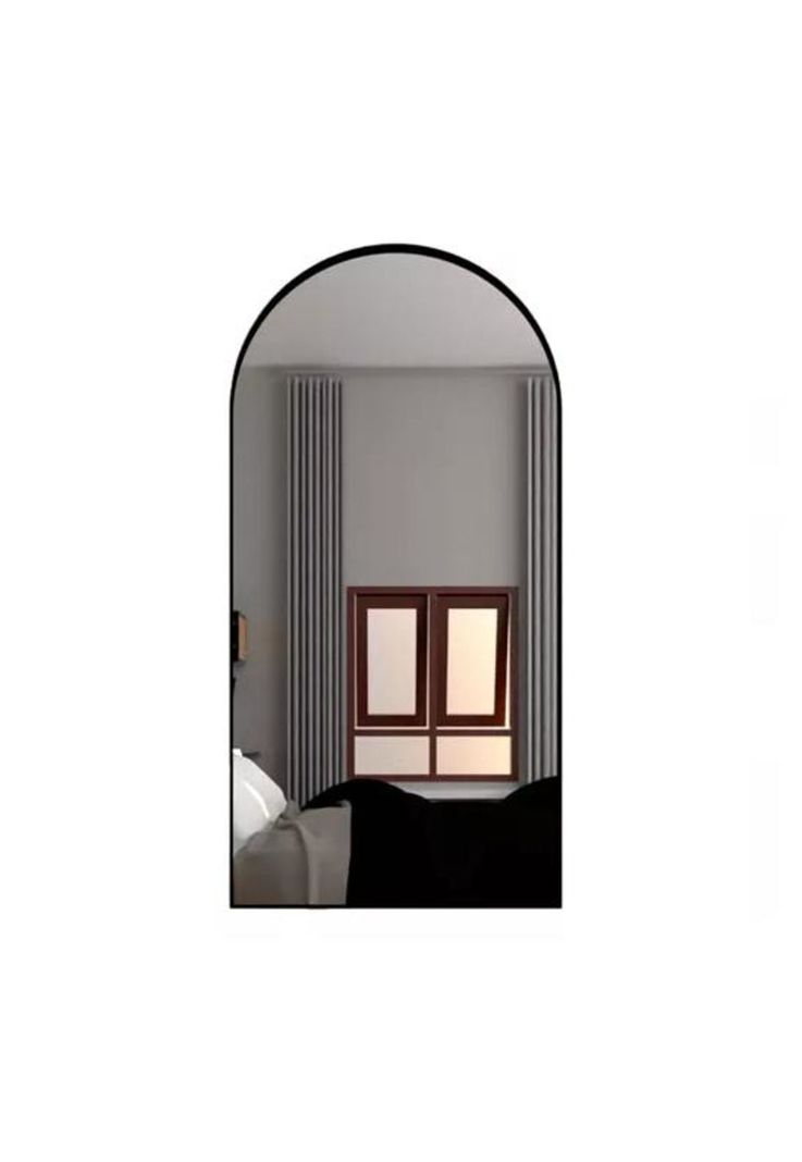 Espejo Rectangular Negro con Marco en Estructura Metálica-1