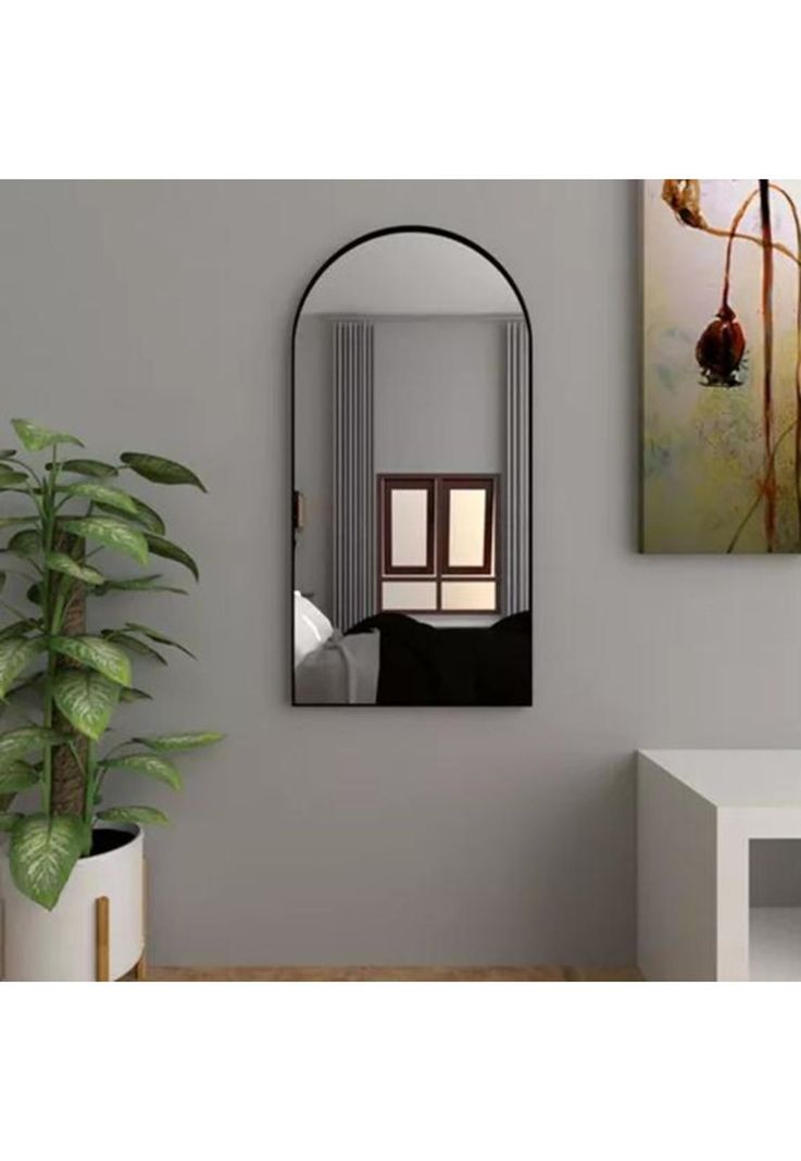 Espejo Rectangular Negro con Marco en Estructura Metálica-2