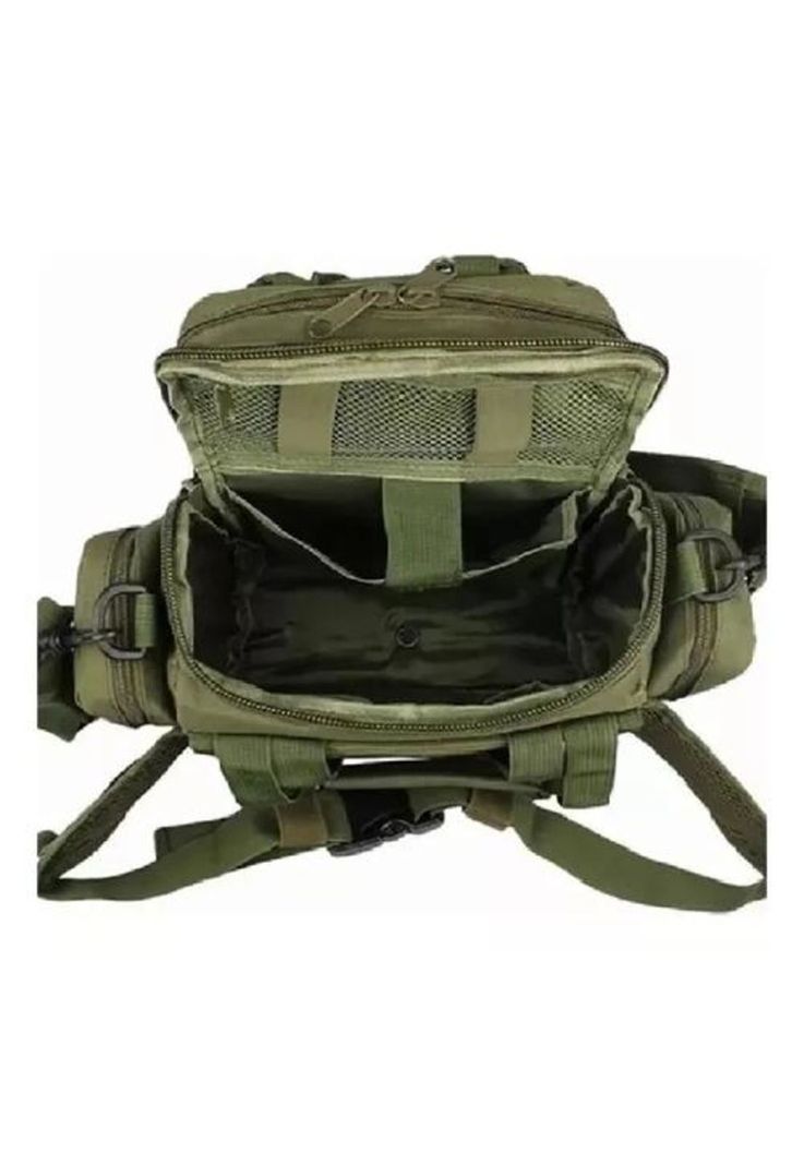 Bolso banano gigante tipo botiquín táctico militar verde-1