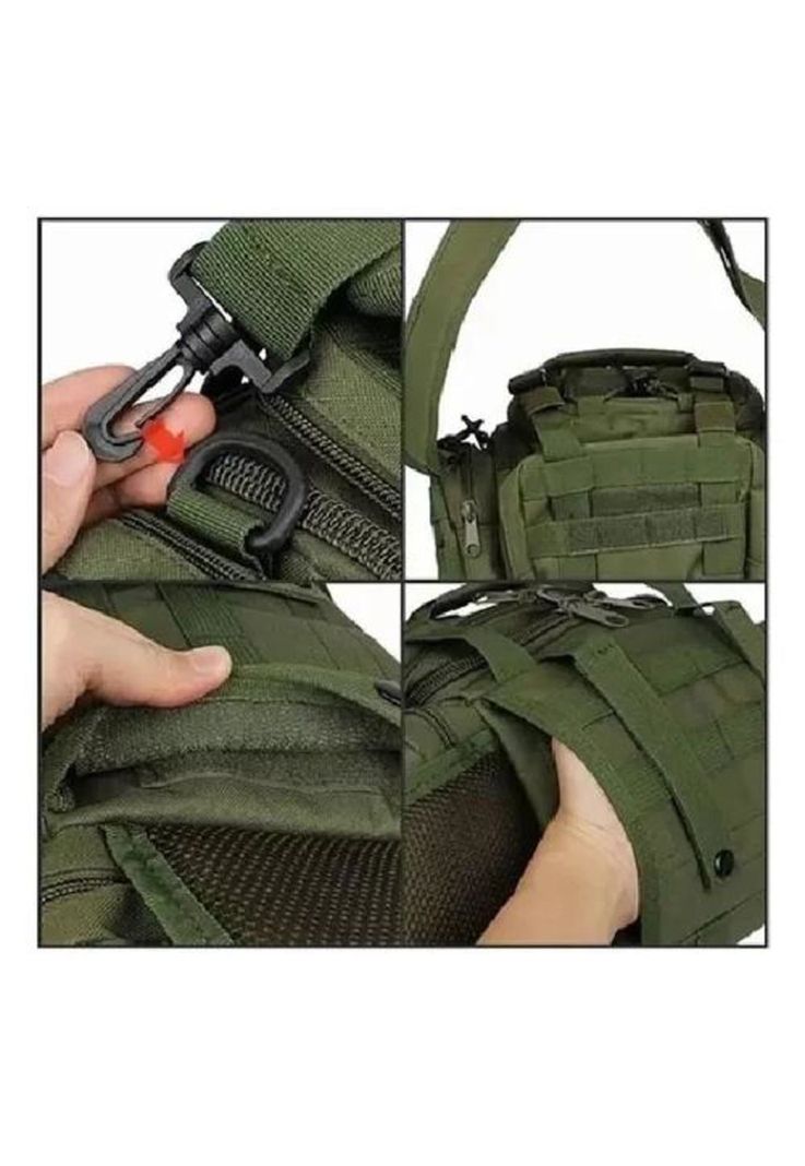 Bolso banano gigante tipo botiquín táctico militar verde-2