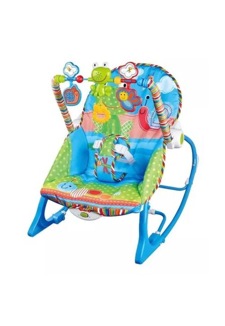Silla Mecedora para Bebé iBaby - Infant to Toddler Rocker Azul-0