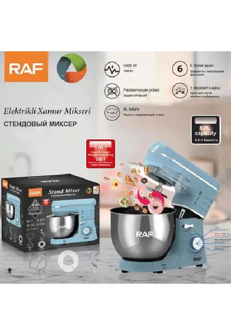 Batidora planetaria R6671, 3 funciones, 6 velocidades-3