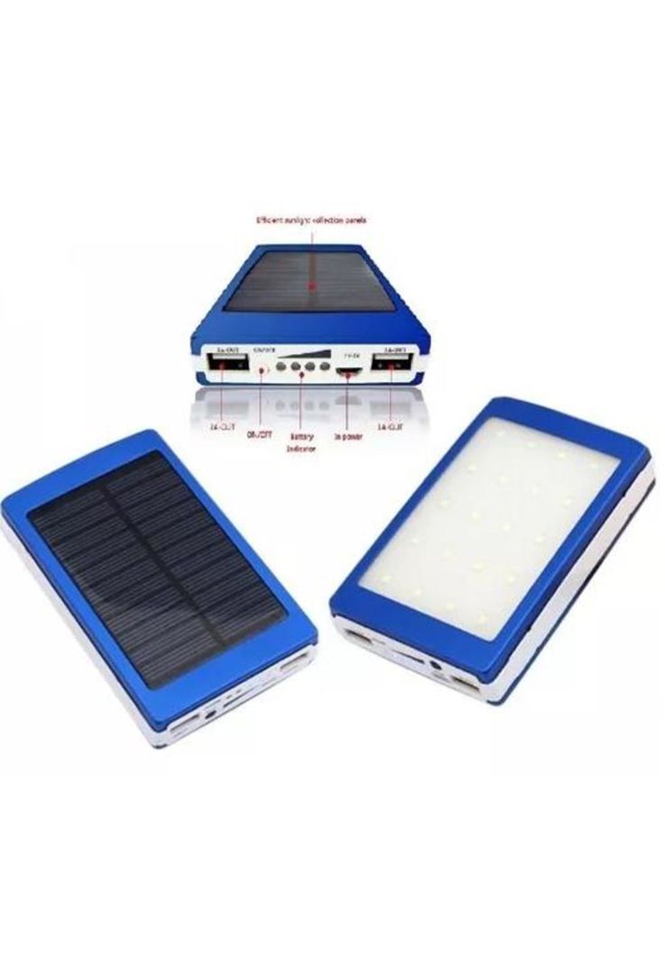 Batería portátil externa 20000 mAh power bank azul-0
