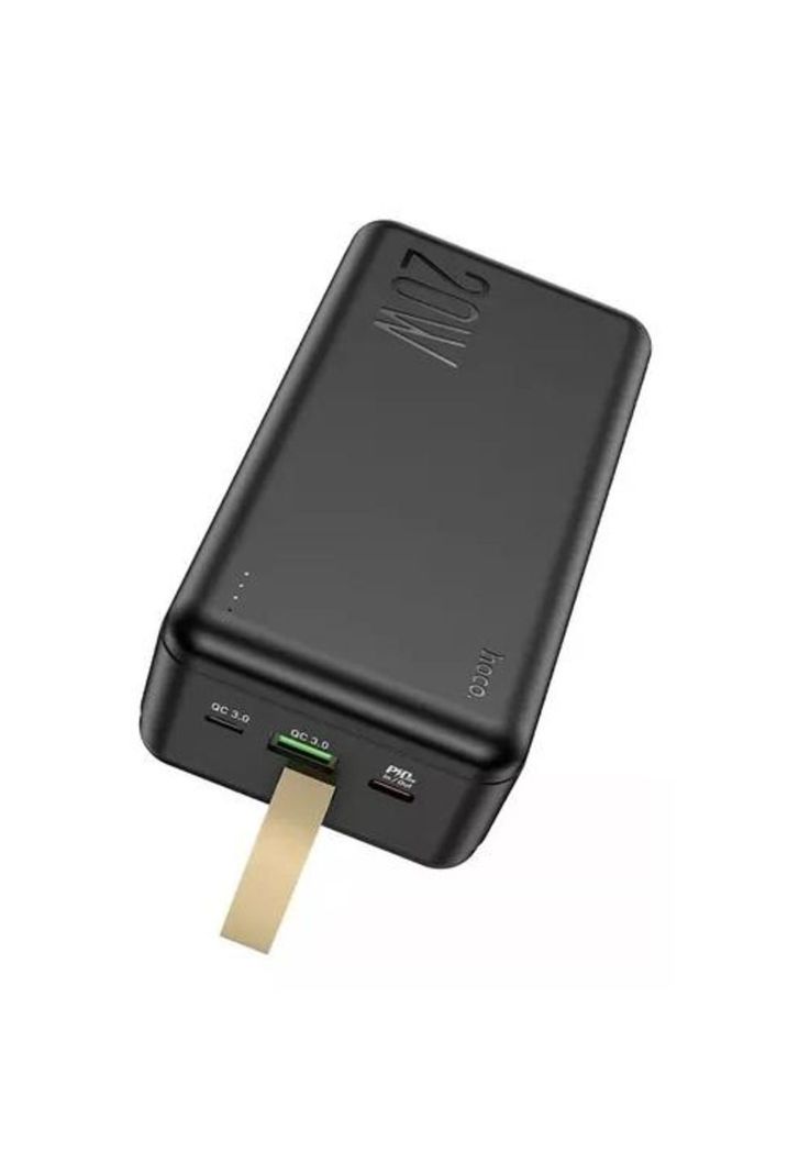 Power bank Hoco 30,000 mAh, 20W, carga rápida, color negro-1