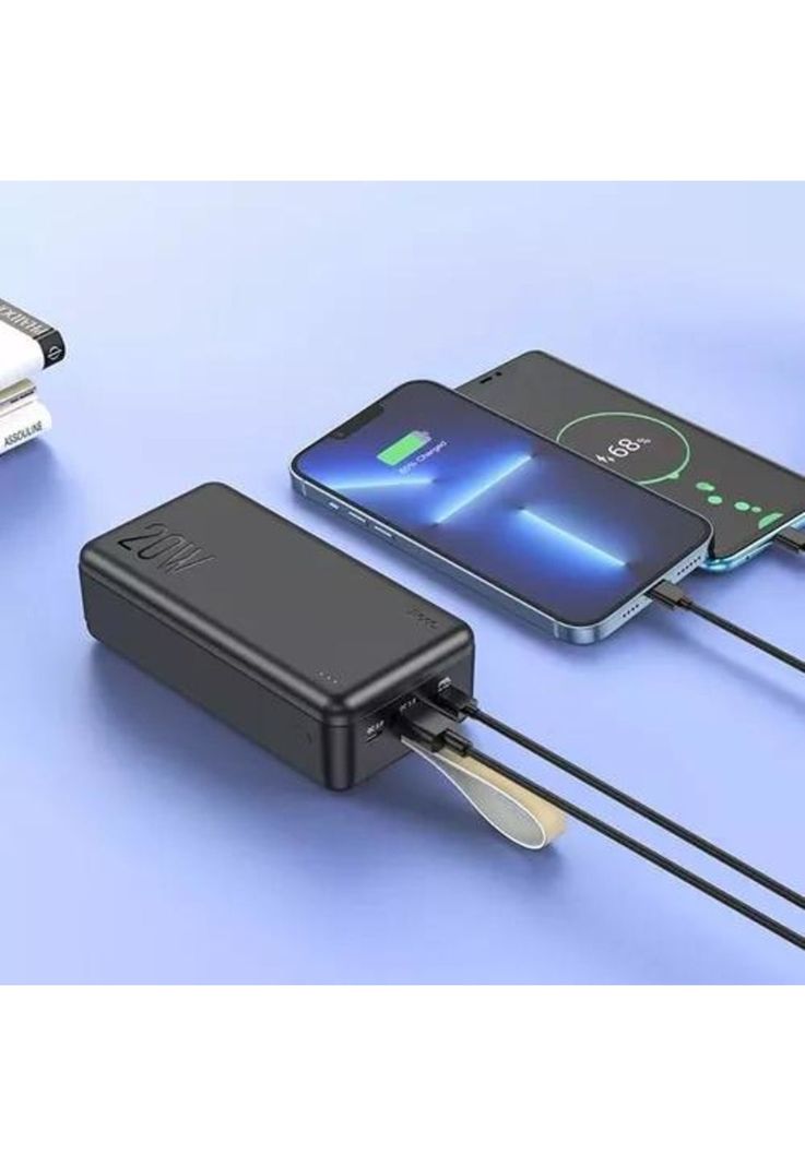 Power bank Hoco 30,000 mAh, 20W, carga rápida, color negro-3