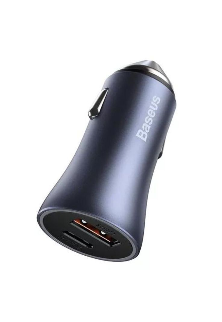 Cargador doble USB/tipo C 40W + cable tipo C 5A 1m gris Baseus-4