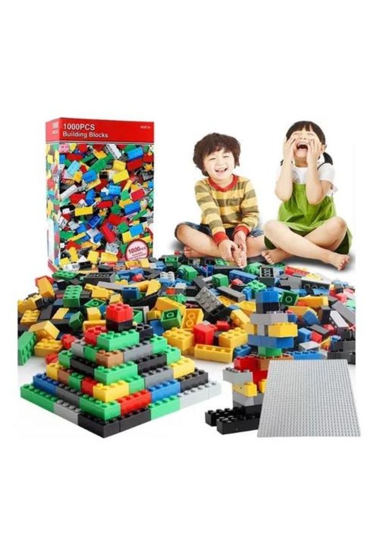 Bloques de construcción didáctico 1000 piezas multicolor-0