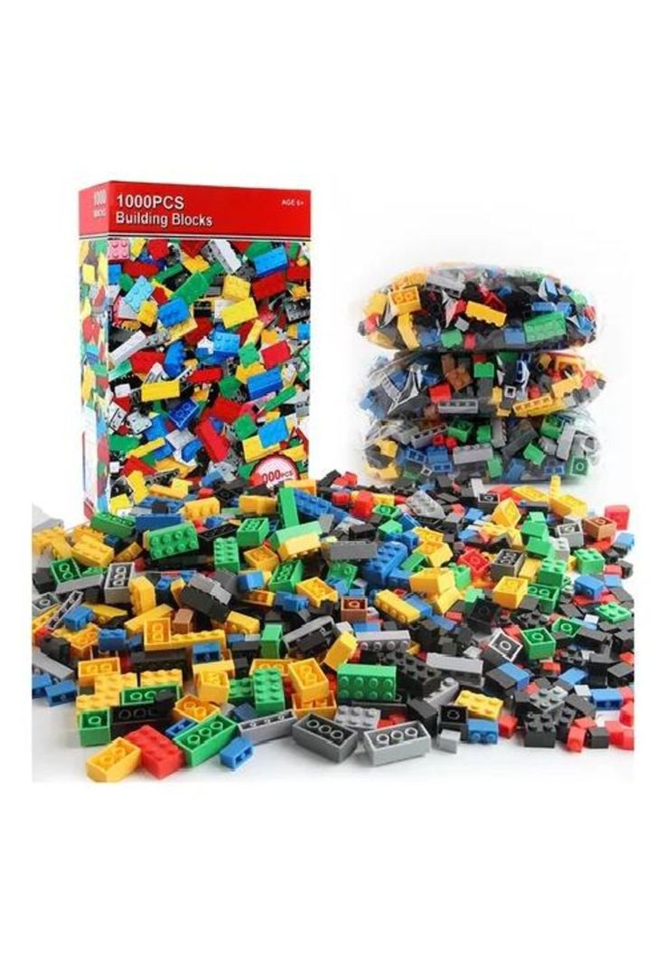 Bloques de construcción didáctico 1000 piezas multicolor-1