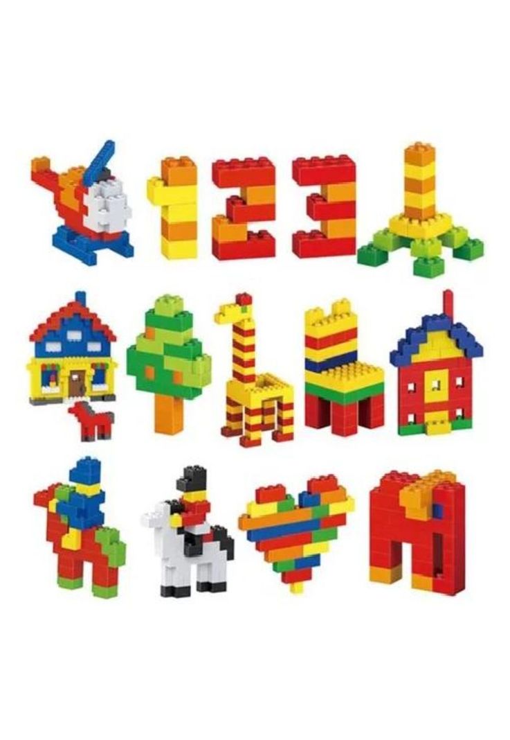 Bloques de construcción didáctico 1000 piezas multicolor-5