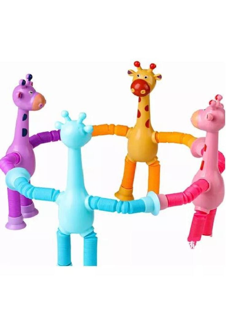 Set de 4 Piezas Sensorial - Descompresión Pop It Tube Jirafa Luz-0