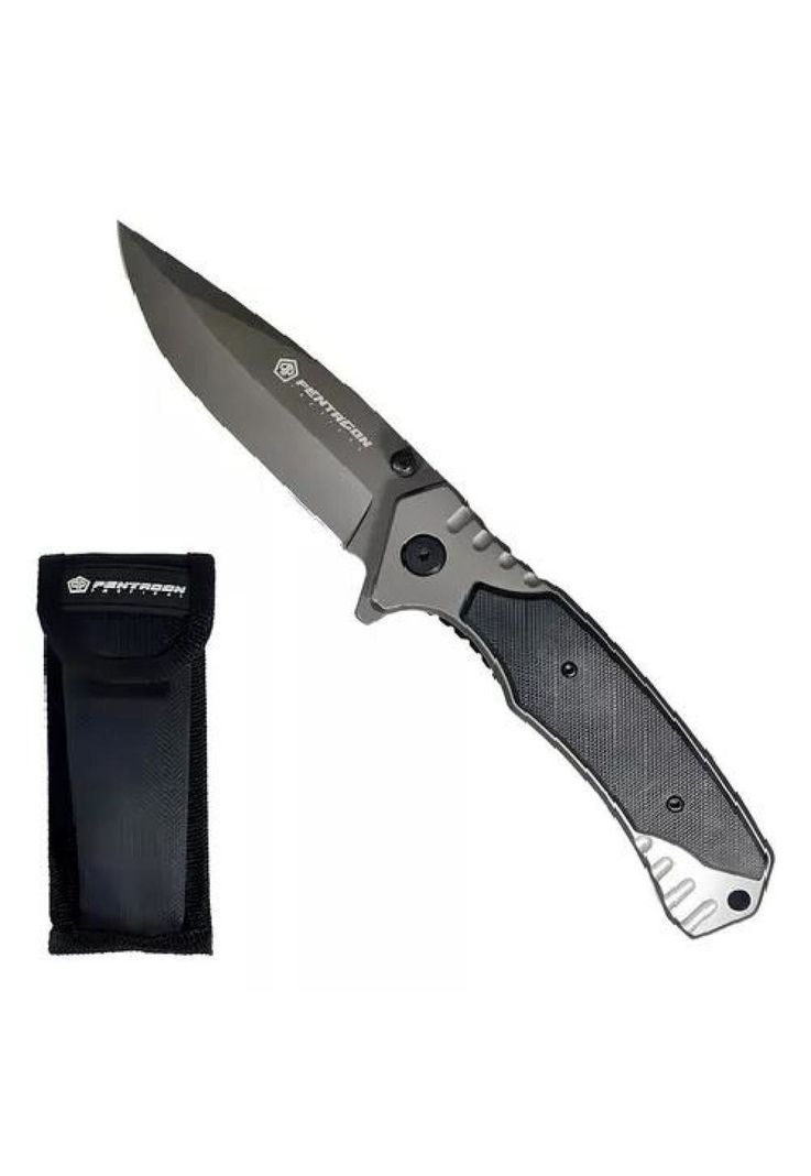 Cuchillo Táctico - Navaja Pentagon para Caza y Supervivencia, Color Ghost-0
