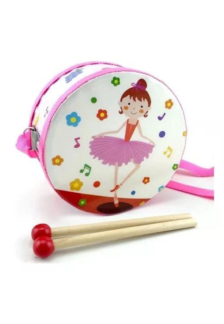 Tambor Musical de Madera para Niños y Bebés-3